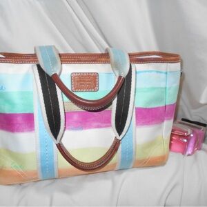 Coach hampton small tote, watercolor print